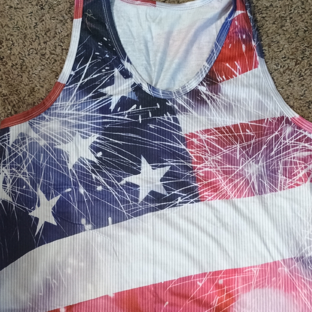 Patriotic Men's Swim Tank Top